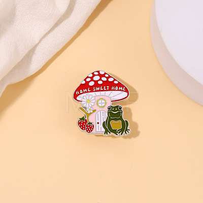 Mushroom with Frog Enamel Pin MUSH-PW0001-036-1