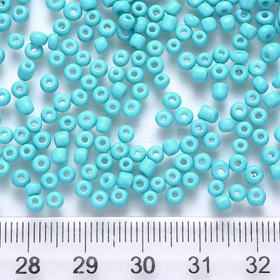 6/0 Baking Paint Glass Round Seed Beads SEED-S036-01C-13-1