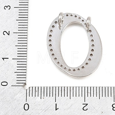 Brass Micro Pave Clear Cubic Zirconia Pendants CU-CBA8481-01P-O-1