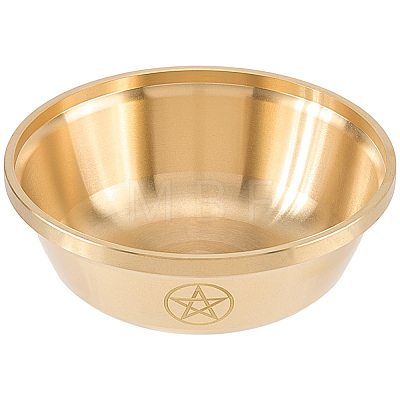 Brass Offering Bowl for Altar Meditation AJEW-WH20816-262A-1