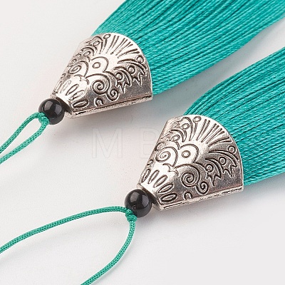 Nylon Tassels Big Pendant Decorations X-HJEW-G010-A18-1