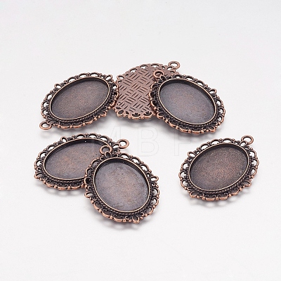 Zinc Alloy Pendant Settings for Cabochon & Rhinestone LS-PALLOY-A15257-R-FF-1