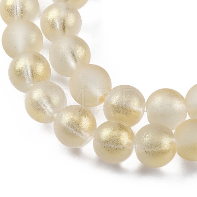 Spray Painted Glass Round Bead Strands DGLA-Q015-10mm-21-1