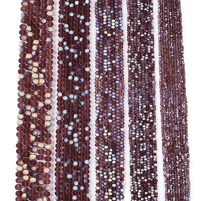 Transparent Glass Beads Strands EGLA-A044-T4mm-MB13-1