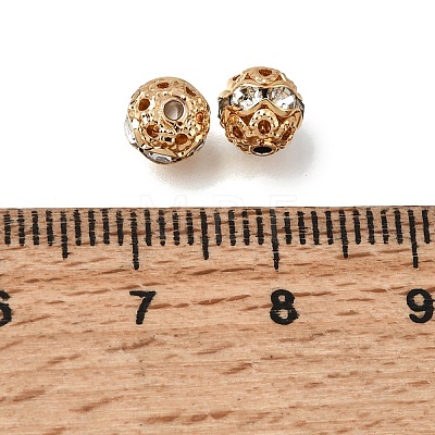Brass Rhinestone Beads RB-K001-01G-04-1