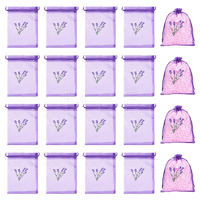 20Pcs Polyester Mesh Sachet Packing Drawstring Bgas ABAG-TA0002-20A-1