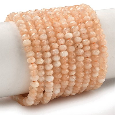Dyed Natural Malaysia Jade Rondelle Beads Strands G-E316-2x4mm-01-1