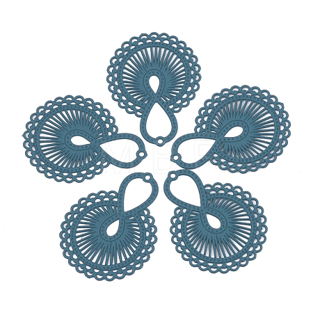 430 Stainless Steel Filigree Pendants X-STAS-S108-22A-1