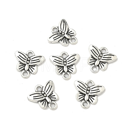 Butterfly Tibetan Style Alloy Links connectors X-TIBE-5369-AS-LF-1