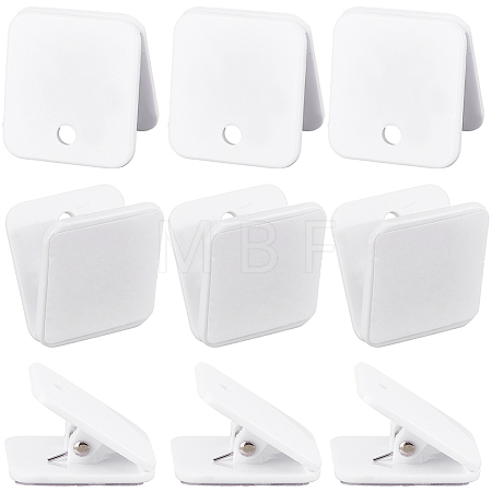 Square Acrylic Self-Adhesive Hanging Spring Clips AJEW-WH20011-56C-1