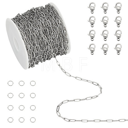 316L Surgical Stainless Steel Chains DIY-UN0006-35B-1