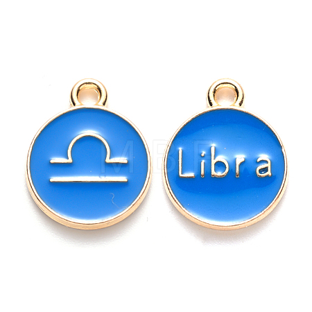 Alloy Enamel Pendants ENAM-S124-01B-02K-1