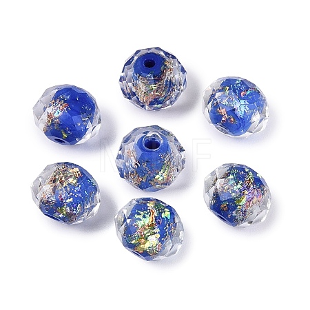 Handmade Foil Glass Beads FOIL-Q001-02A-1