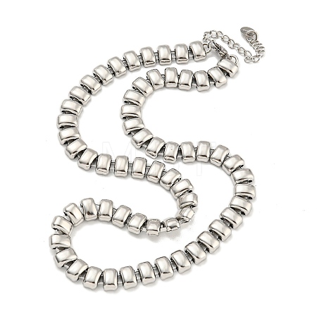 Non-Tarnish 304 Stainless Steel Rectangle Link Chain Necklaces NJEW-S431-02P-1