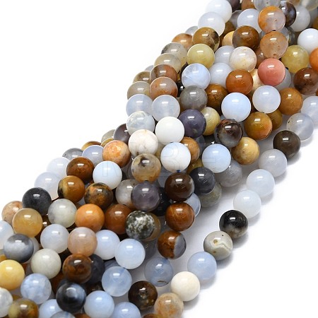 Natural Chalcedony Beads Strands G-E576-11B-1