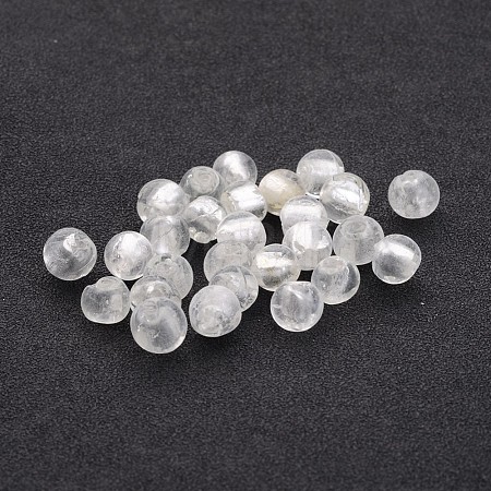 Handmade Silver Foil Glass Beads FOIL-R054-10mm-18-1