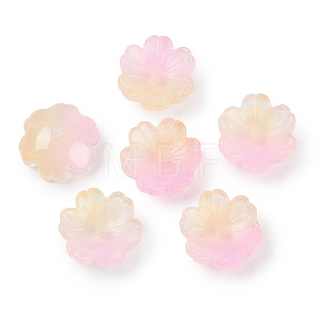 Transparent Spray Paint Glass Beads X1-GLAA-H035-04C-1