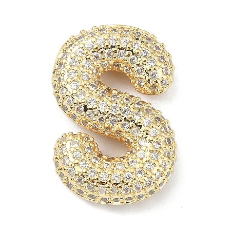 Rack Plating Brass Micro Pave Cubic Zirconia Pendants KK-Q790-01S-G-1