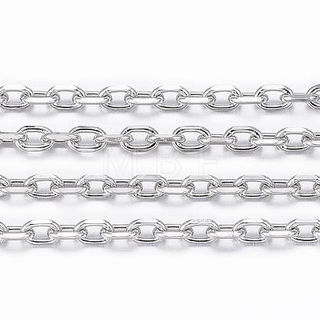 Tarnish Resistant 304 Stainless Steel Cable Chains CHS-H009-22P-1