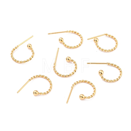 304 Stainless Steel Stud Earring Findings STAS-L252-001G-1