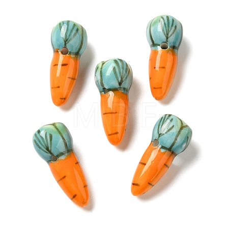 Food Theme Handmade Porcelain Beads X-PORC-NH0001-02-1