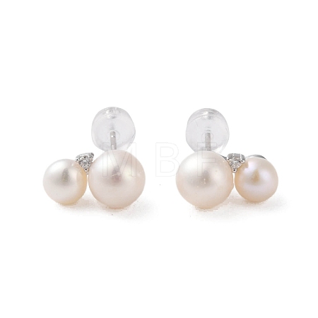 925 Sterling Silver Studs Earring EJEW-H002-18P-1