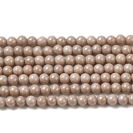 Cubic Zirconia Imitation Pearl Bead Strands ZIRC-P109-03A-07-1