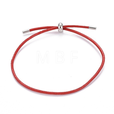 Adjustable PU Leather Cord Slider Bracelets BJEW-F412-05P-A-1