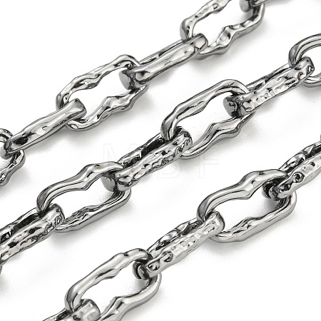 Alloy Twist Oval Link Chains LCHA-K001-04P-1