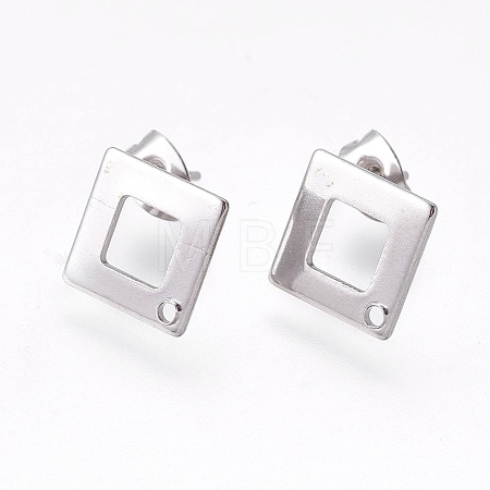 Tarnish Resistant 304 Stainless Steel Stud Earring Findings LS-STAS-O119-13P-1