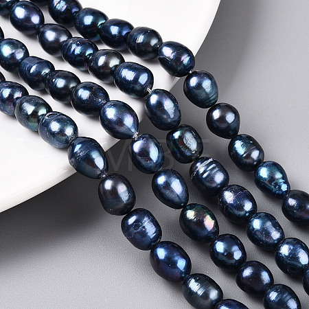 Natural Cultured Freshwater Pearl Beads Strands PEAR-N012-08L-01-1