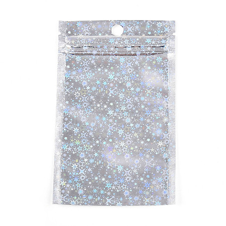 Glitter Holographic Star Plastic Packaging Yin-yang Resealable Bags OPP-N002-02G-1