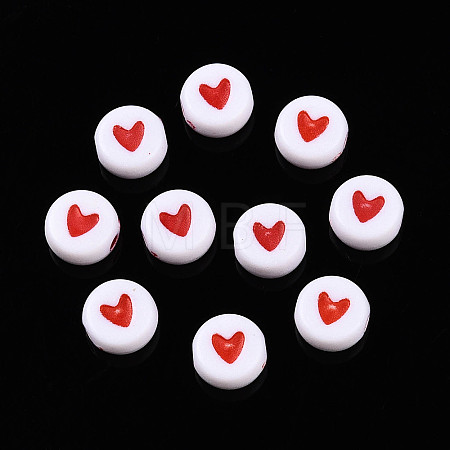 Opaque Acrylic Beads X-ACRP-T004-02A-1