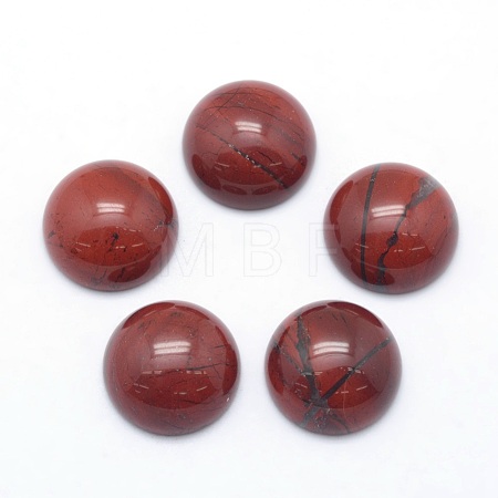 Natural Red Jasper Cabochons G-P393-R44-14.5mm-1