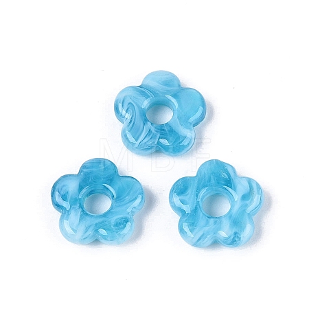 Two Tone Handmade Lampwork European Beads LAMP-N024-39-01D-1