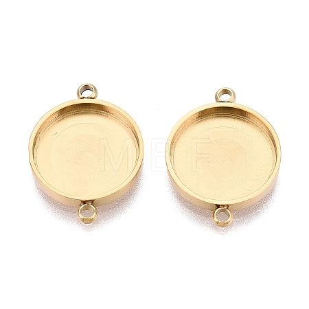 304 Stainless Steel Connector Cabochon Settings STAS-Q113-33A-G-1
