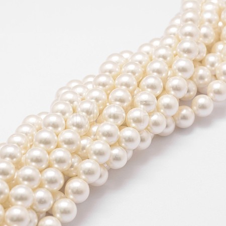 Shell Pearl Bead Strands X-BSHE-L026-03-8mm-1