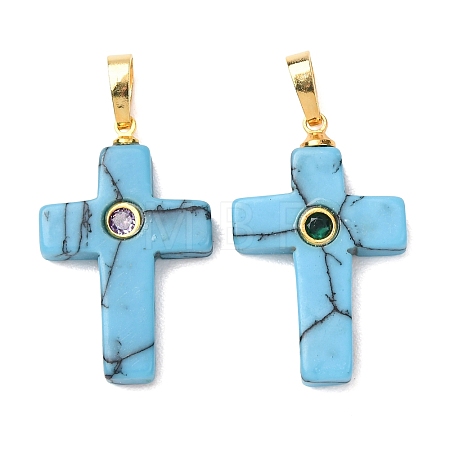 Synthetic Turquoise Pendants G-B180-01G-10-1
