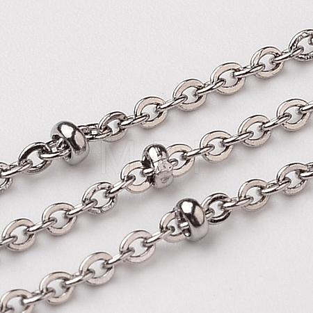 Tarnish Resistant 304 Stainless Steel Cable Chains CHS-K002-88-1
