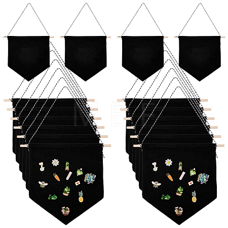 Polycotton Wall Hanging Brooch Jewelry Banner Holder AJEW-WH0596-833A-1