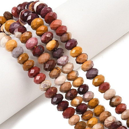 Natural Mookaite Beads Strands G-C259-A24-5x8mm-1
