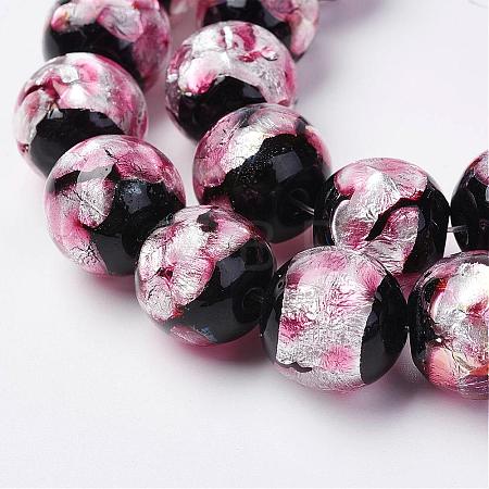 Handmade Silver Foil Glass Beads FOIL-E012-01A-1