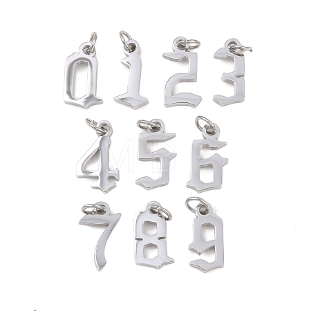 10Pcs 304 Stainless Steel Charms STAS-B129-01P-1