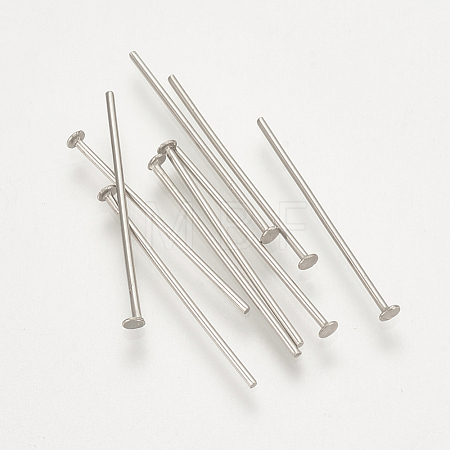 Tarnish Resistant 304 Stainless Steel Flat Head Pins X-STAS-S076-75-20mm-1