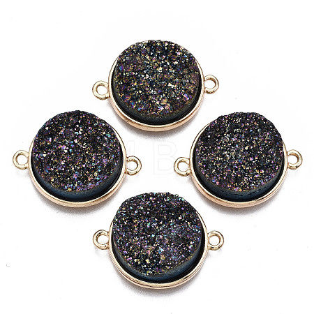 Natural Druzy Agate Links Connectors G-T131-86B-1