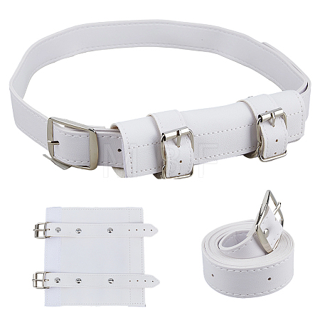 Medieval PU Leather Sword Holder Belts AJEW-WH0871-64A-1