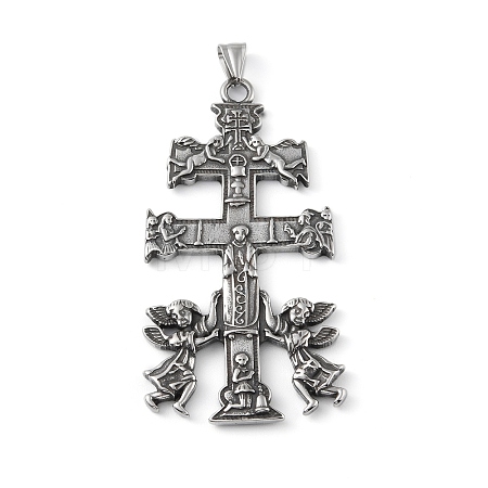 304 Stainless Steel Big Pendants STAS-K255-01AS-1