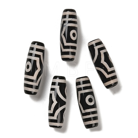 Tibetan Style dZi Beads TDZI-R002-02E-1