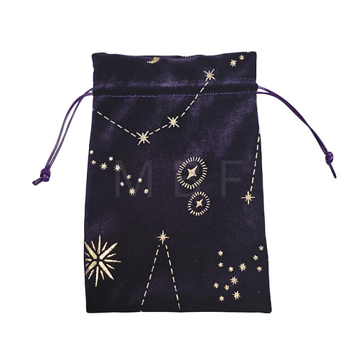 Hot Stamping Moon Star Velvet Storage Bags WG24388-03-1