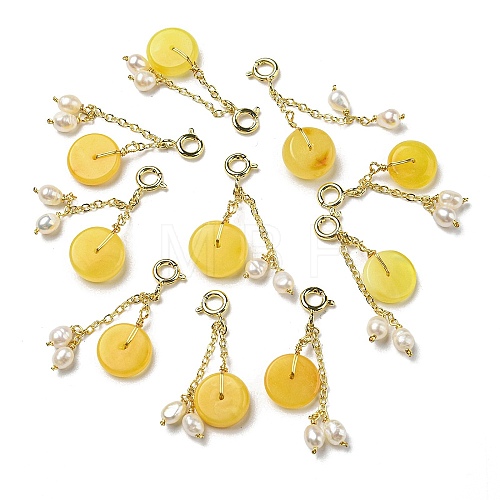 Natural Beeswax Donut Pendant Decorations G-R489-45G-1